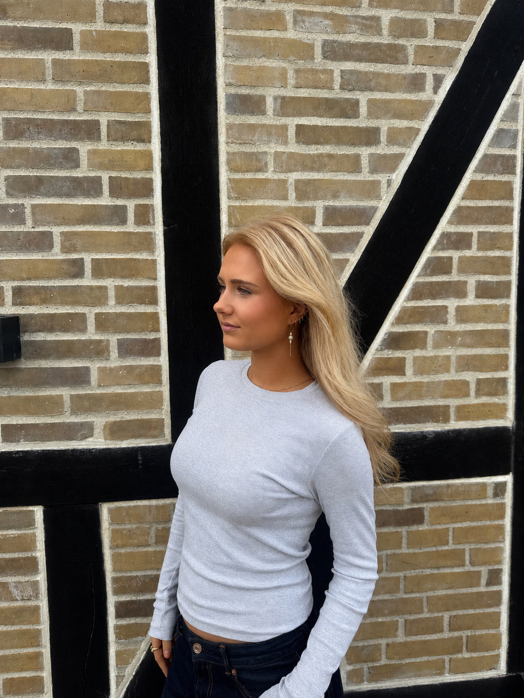 Tahlia Øreringe, Beige